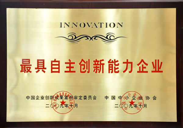 最具自主創新能力企業
